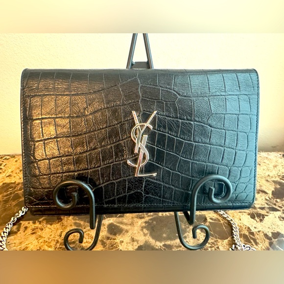 YSL Small Kate in Crocodile Embossed Leather - Picture 2 of 7